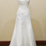 Ivory Strapless Taffeta wedding gown, size 12