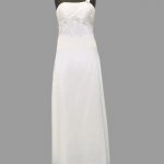 Simple Bridal/Debutante gown, Valencia Jodie, white satin, size 8